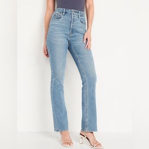 NWOT Old Navy Extra High Rise Button Fly Kicker Boot-Cut Jeans for Women